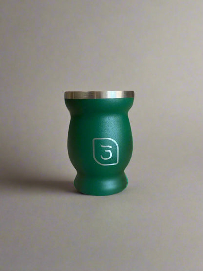 Mate de acero inoxidable Tres Mates – Edición Verde Bosque (240 ml)
