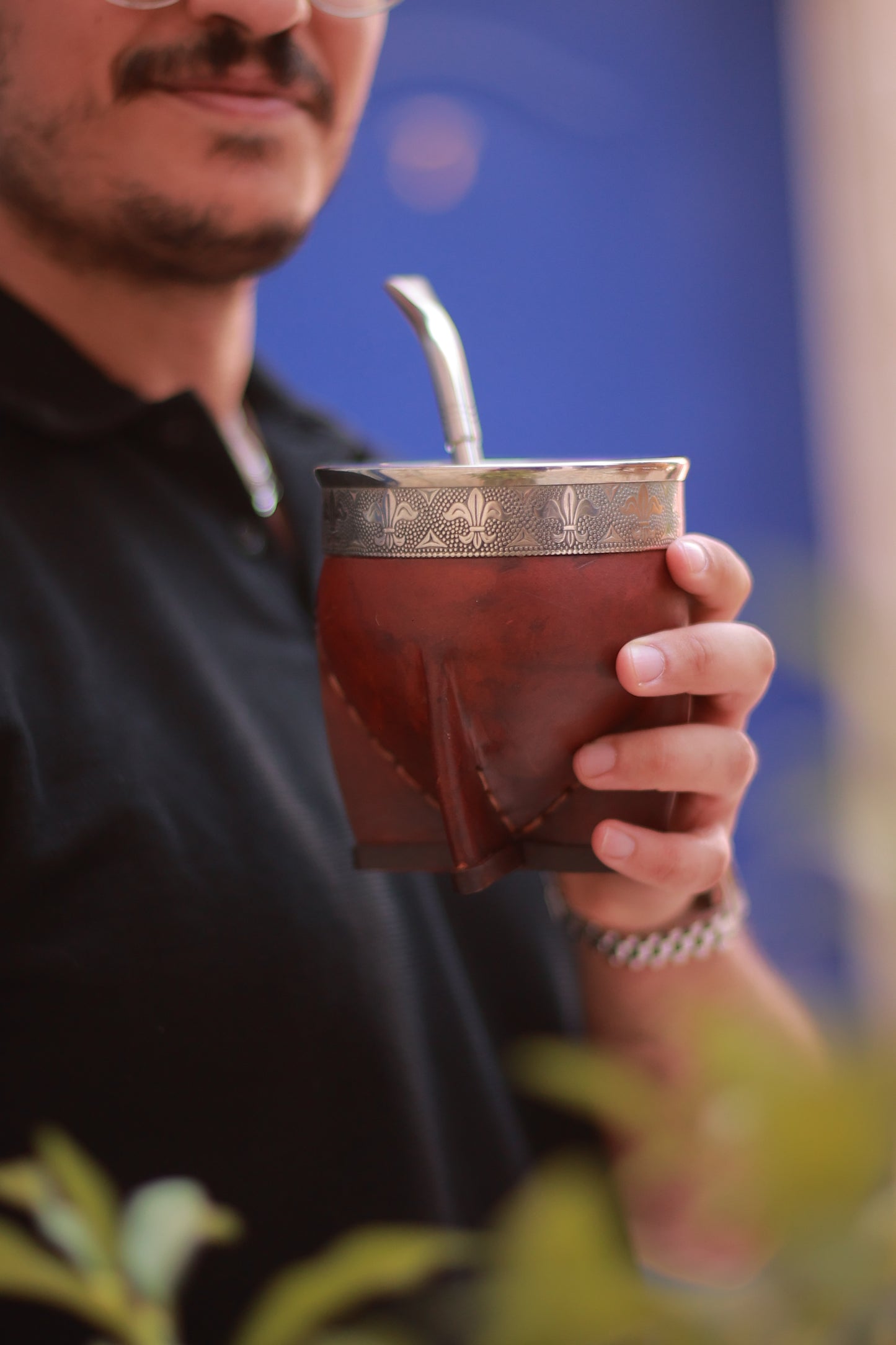 Pajita de mate de acero inoxidable Tres Mates - Diseño Pico de Loro (Bolsa de algodón reutilizable incluida)