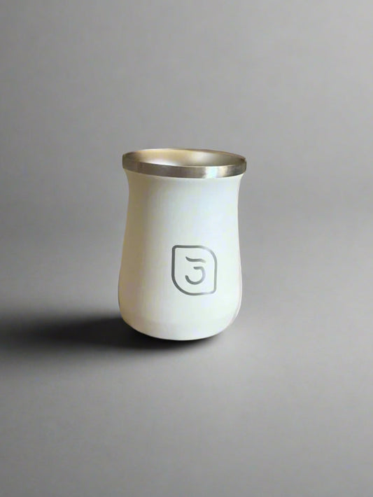 Tres Mates Stainless Steel Mate Cup – Comfort White Edition (240ml)